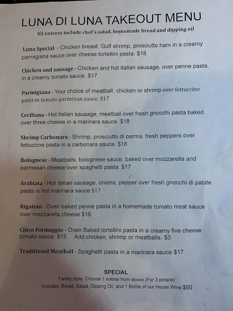 Luna Di Luna Menu image 4
